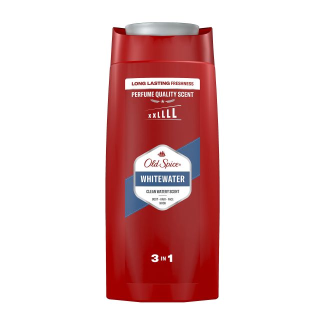 OLD SPICE WHITEWATER 3 IN 1 kūno, plaukų ir veido prausiklis, 675 ml