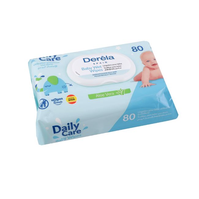 DERELA ALOE VERA BABY drėgnos kūdikių servetėlės (80 vnt.)
