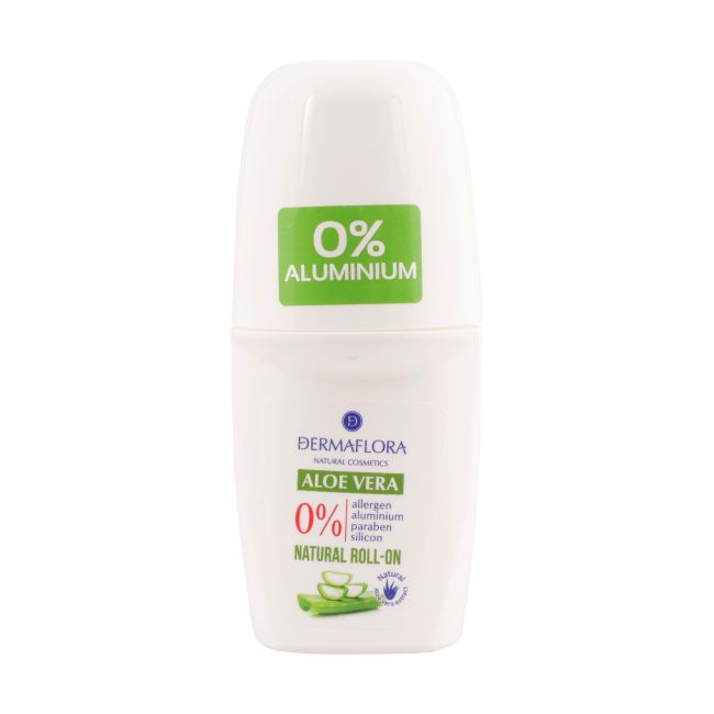 DERMAFLORA 0% NATURAL ALOE rutulinis dezodorantas, 50 ml