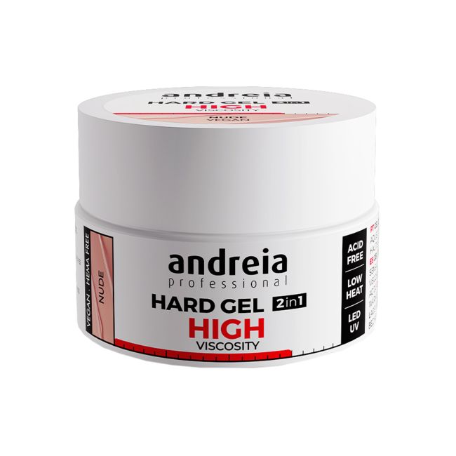 ANDREIA HARD GEL 2 IN 1 HIGH VISCOSITY NUDE nagų gelis, 22 g