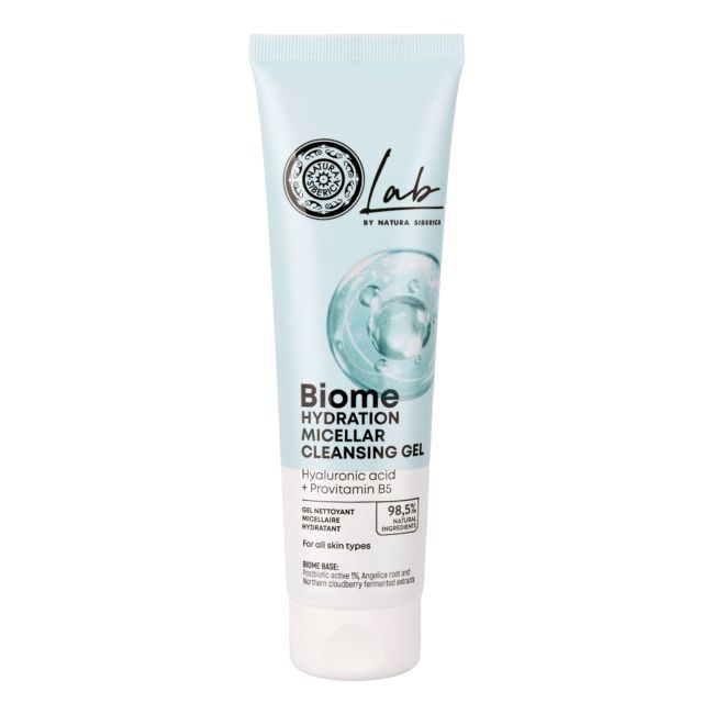 LAB BY NATURA SIBERICA BIOME HYDRATION micelinė valomoji želė, 140 ml