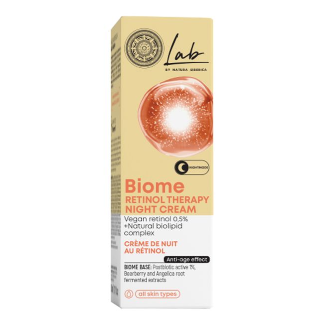 LAB BY NATURA SIBERICA BIOME RETINOL THERAPY naktinis veido kremas, 50 ml