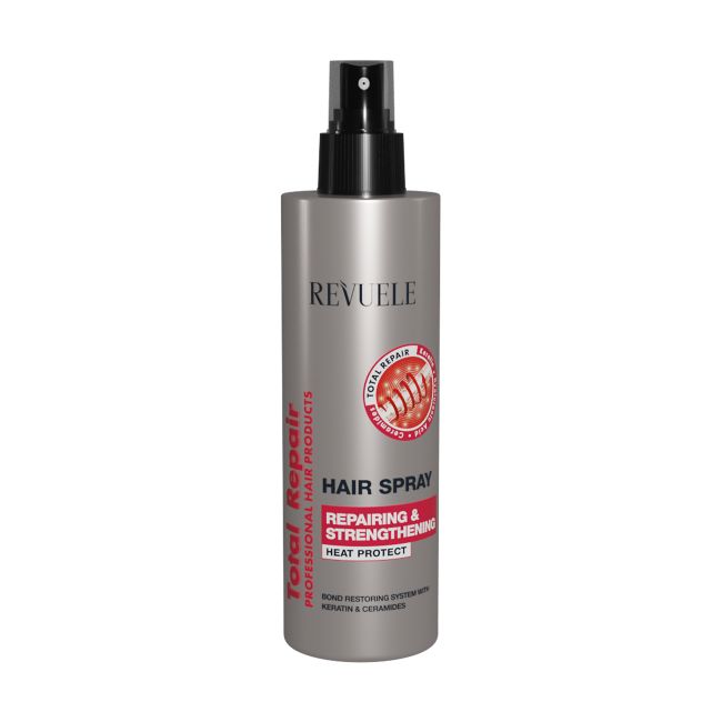 REVUELE TOTAL REPAIR REPAIRING & STRENGTHENING HEAT PROTECT plaukų purškiklis, 200 ml
