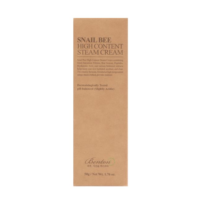 BENTON SNAIL BEE HIGH CONTENT STEAM veido kremas, 50 g