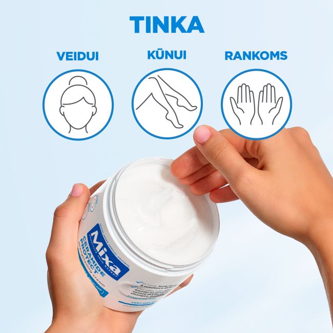 MIXA CERAMIDE PROTECT drėkinamasis ir apsauginis sausos odos kremas, 400 ml