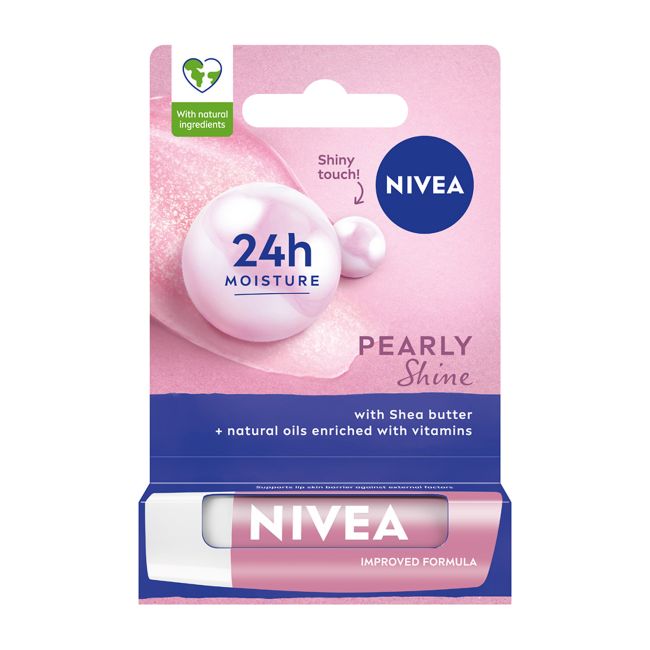 NIVEA PEARLY SHINE lūpų balzamas, 4,8 g