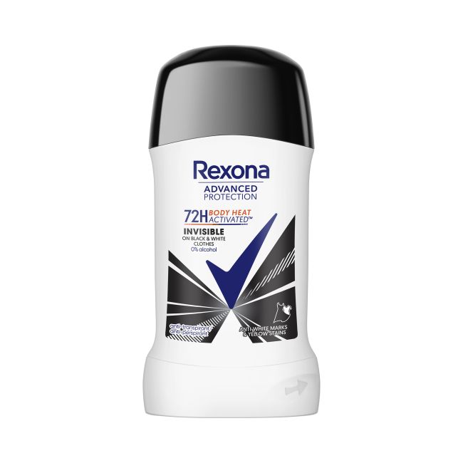 REXONA INVISIBLE BLACK&WHITE pieštukinis dezodorantas antiperspirantas, 50 ml