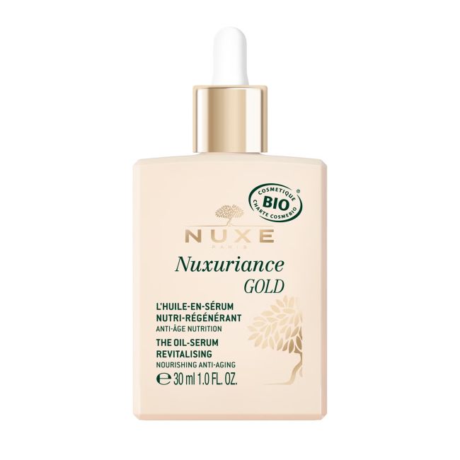NUXE NUXURIANCE GOLD maitinamasis ir atkuriamasis aliejinis veido serumas, 30 ml
