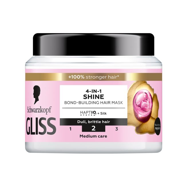GLISS 4 IN 1 SHINE plaukų kaukė, 400 ml