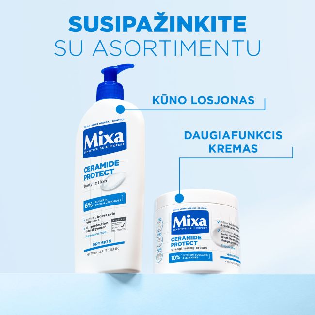 MIXA CERAMIDE PROTECT kūno pienelis, 400 ml