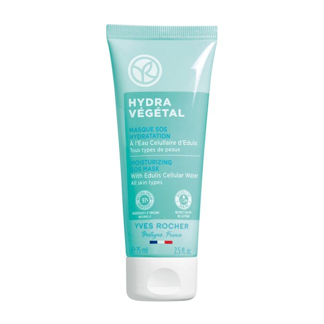 YVES ROCHER HYDRA VEGETAL MOISTURIZING SOS veido kaukė, 75 ml