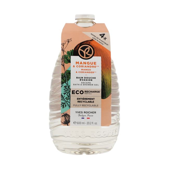 YVES ROCHER MANGO & CORIANDER vonios ir dušo želė, 600 ml