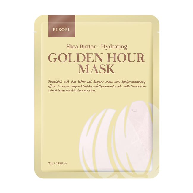 ELROEL SHEA BUTTER HYDRATING GOLDEN HOUR veido kaukė, 25 g