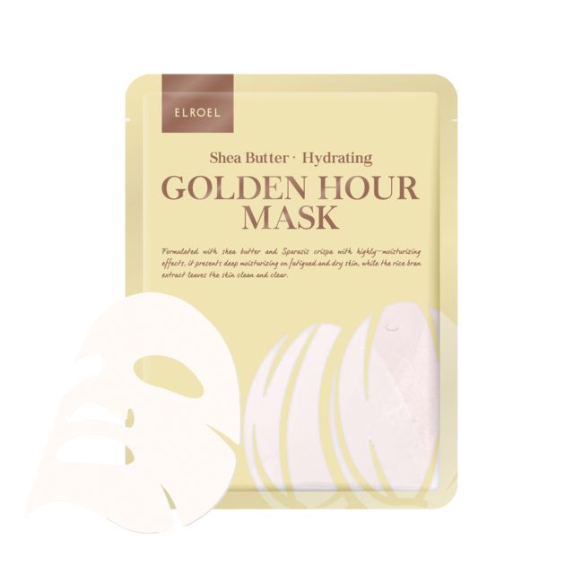 ELROEL SHEA BUTTER HYDRATING GOLDEN HOUR veido kaukė, 25 g