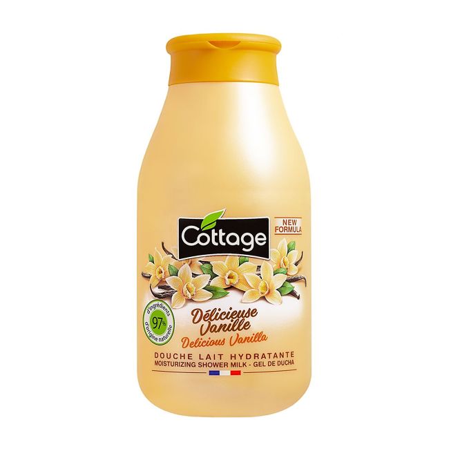 COTTAGE DELICIOUS VANILLA MOISTURIZING dušo pienelis - želė, 250 ml