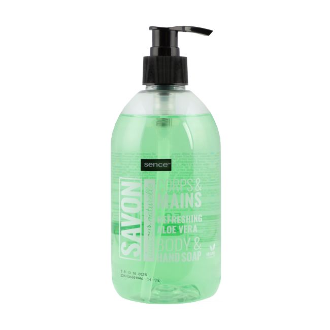 SENCE SAVON REFRESHING ALOE VERA kūno ir rankų skystas muilas, 500 ml