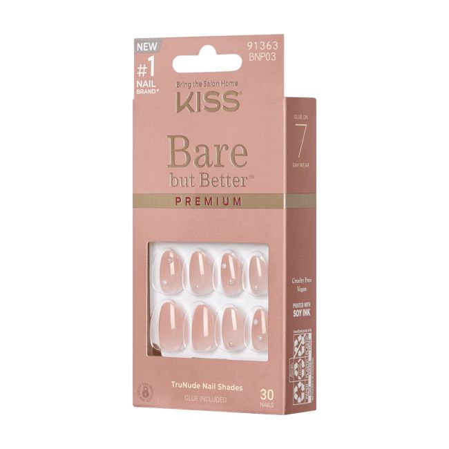 KISS BARE BUT BETTER PREMIUM priklijuojami nagai (30 vnt.)