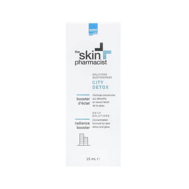SKIN PHARMACIST CITY DETOX RADIANCE BOOSTER spindesio suteikianti veido priemonė, 15 ml
