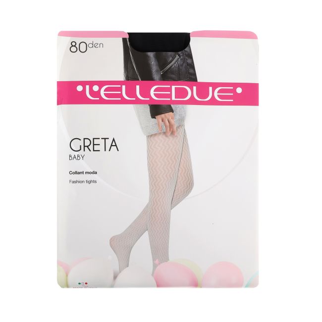 L'ELLEDUE GRETA BABY NERO 80 DEN 11/13 vaikų pėdkelnės