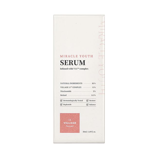 VILLAGE 11 FACTORY MIRACLE YOUTH veido serumas, 50 ml