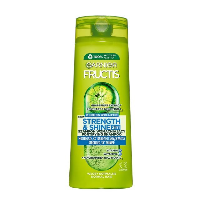 GARNIER FRUCTIS STRENGTH & SHINE plaukų šampūnas, 400 ml