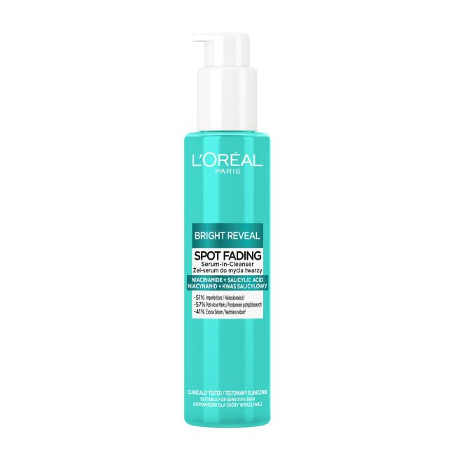L'OREAL BRIGHT REVEAL SPOT FADING valomoji veido želė - serumas, 150 ml
