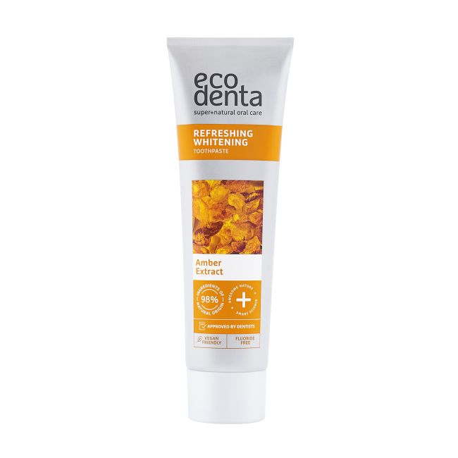 ECODENTA REFRESHING WHITENING AMBER EXTRACT dantų pasta, 100 ml