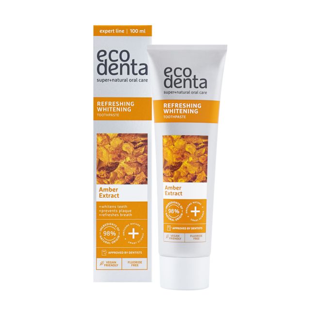 ECODENTA REFRESHING WHITENING AMBER EXTRACT dantų pasta, 100 ml
