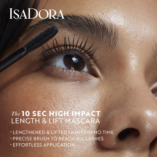 ISADORA THE HIGH IMPACK LENGTH & LIFT blakstienų tušas, 9 ml
