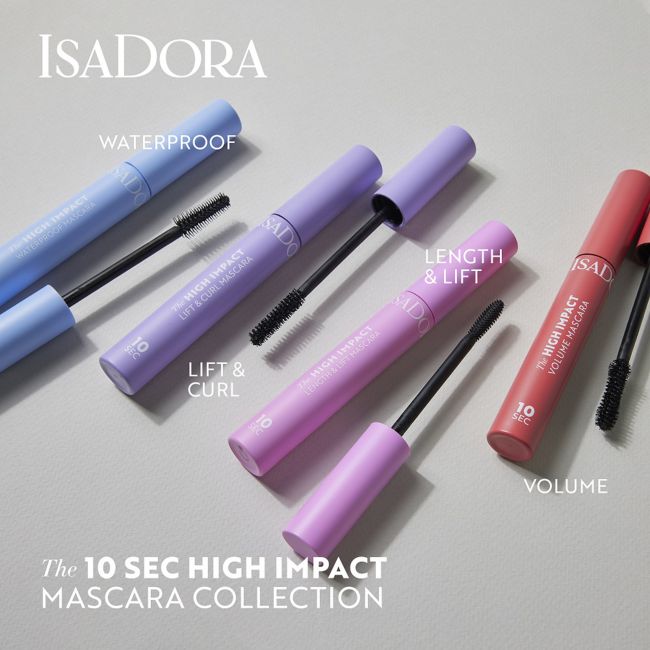 ISADORA THE HIGH IMPACK LENGTH & LIFT blakstienų tušas, 9 ml