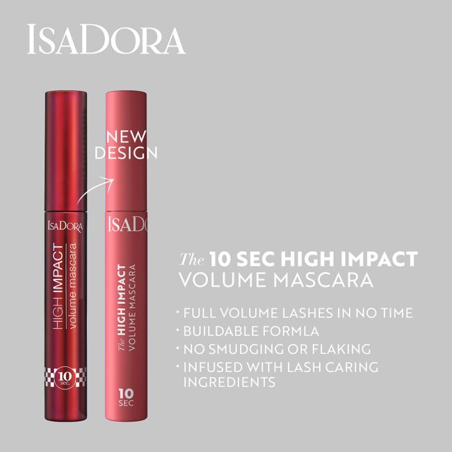 ISADORA THE HIGH IMPACT VOLUME blakstienų tušas, 9 ml