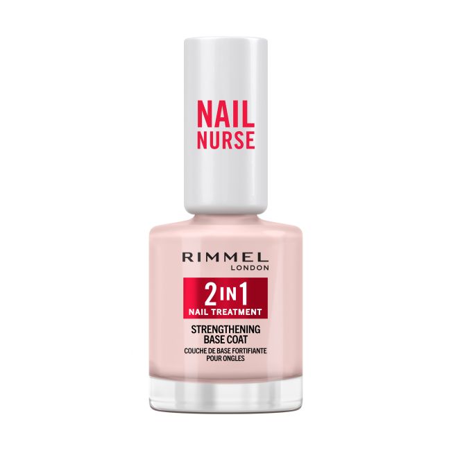 RIMMEL 2IN1 STRENGTHENING bazinis/viršutinis nagų lako sluoksnis, 12 ml