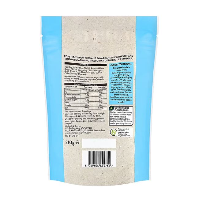 HOLLAND & BARRETT SALT & APPLE CIDER VINEGAR PROTEIN MIX baltymų mišinys, 210 g