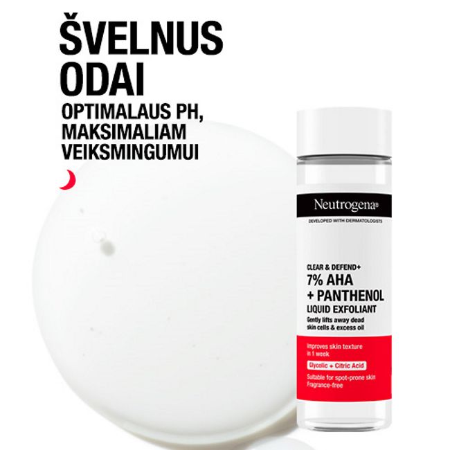 NEUTROGENA CLEAR & DEFEND skystasis veido šveitiklis, 125 ml