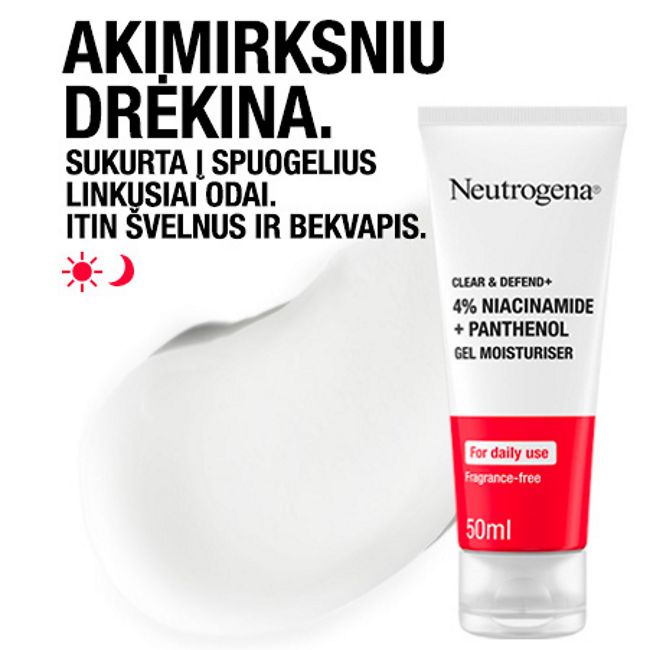 NEUTROGENA CLEAR & DEFEND drėkinamoji želė, 50 ml