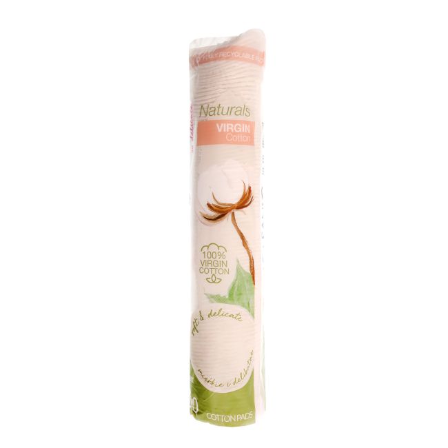 CLEANIC NATURALS VIRGIN COTTON vatos lapeliai (100 vnt.)
