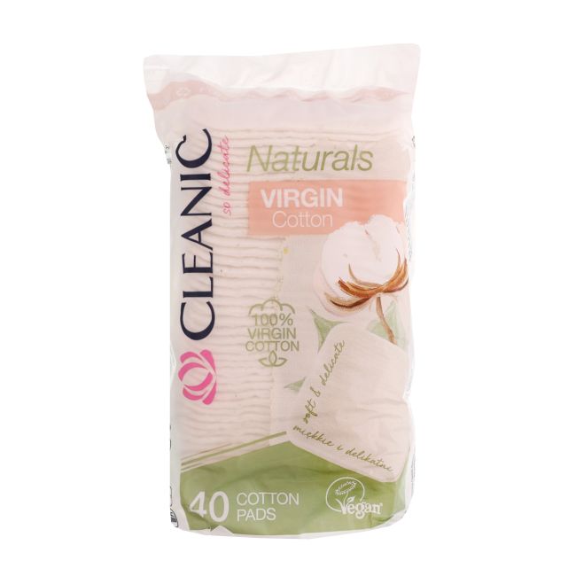 CLEANIC NATURALS VIRGIN COTTON vatos lapeliai (100 vnt.)