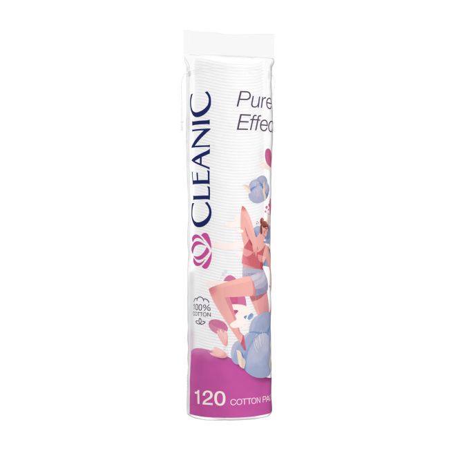 CLEANIC PURE EFFECT vatos lapeliai (120 vnt.)