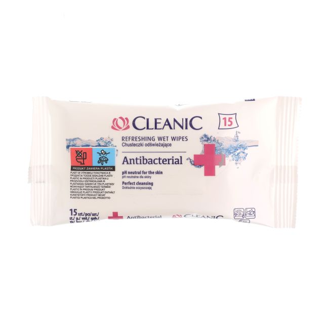 CLEANIC REFRESHING drėgnos servetėlės (15 vnt.)