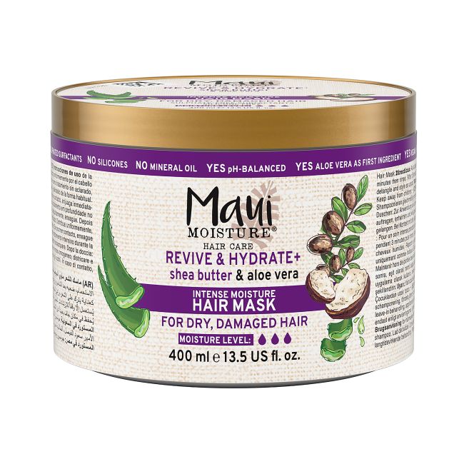 MAUI MOISTURE REVIVE & HYDRATE INTENSE MOISTURE plaukų kaukė, 400 ml