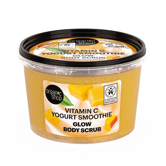 ORGANIC SHOP VITAMIN C YOGURT SMOOTHIE GLOW kūno šveitiklis, 250 ml