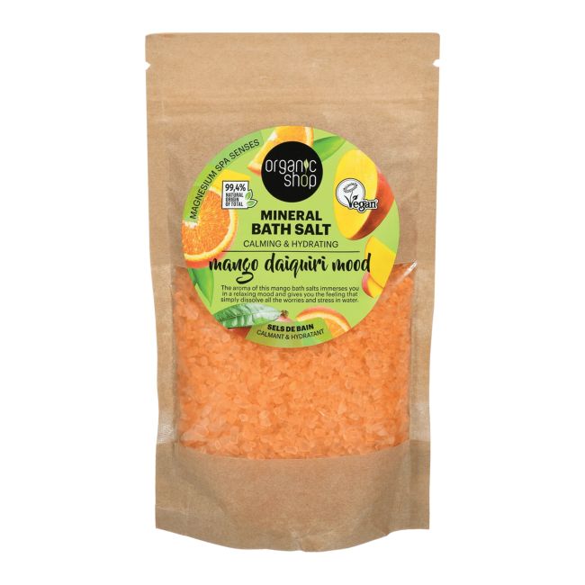 ORGANIC SHOP MANGO DAIQUIRI WOOD MINERAL vonios druska, 500 g