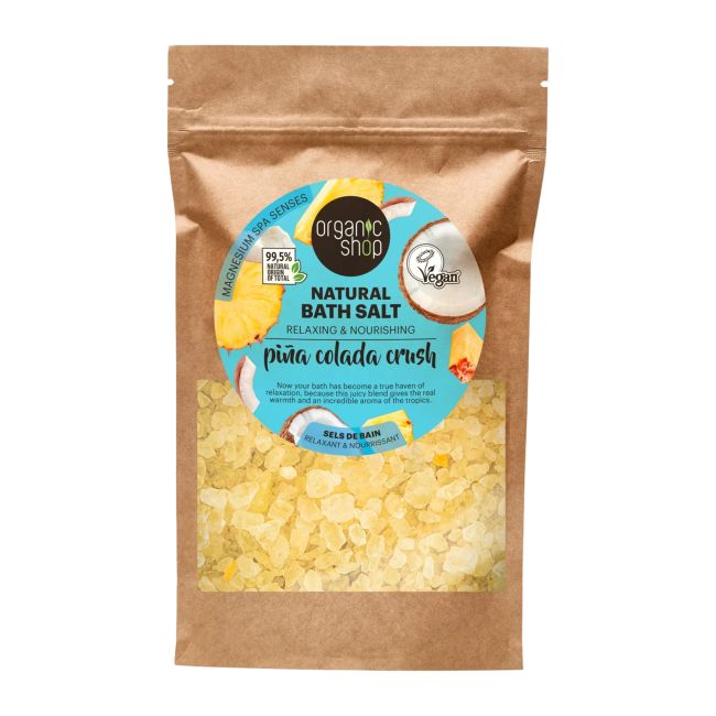 ORGANIC SHOP PINA COLADA CRUSH NATURAL vonios druska, 500 g