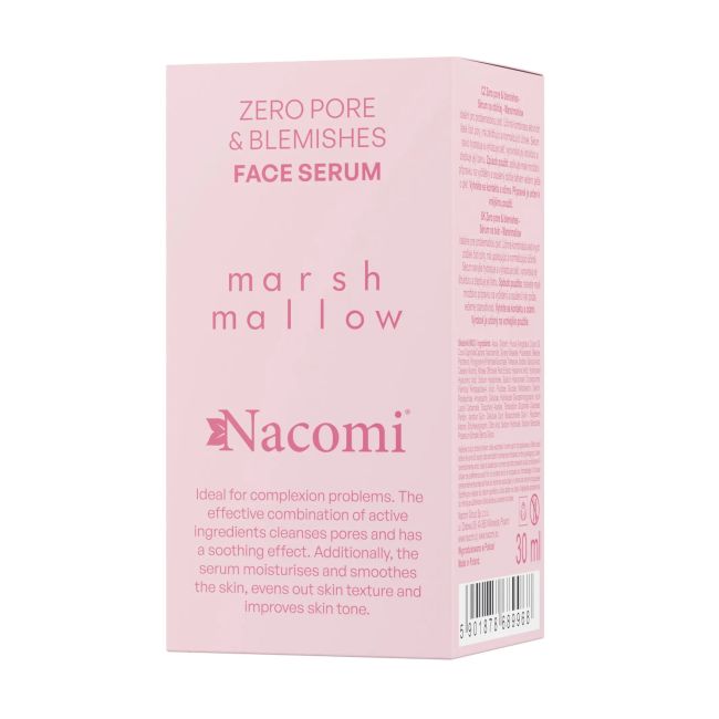 NACOMI MARSHMALLOW ZERO PORE & BLEMISHES veido serumas, 30 ml