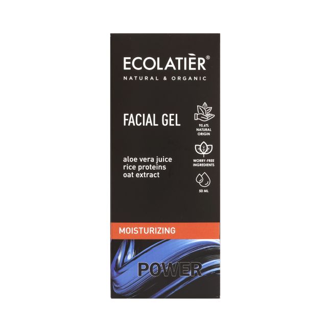 ECOLATIER POWER MOISTURIZING veido želė, 50 ml