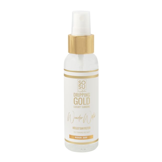 DRIPPING GOLD WONDER TAN WATER MEDIUM - DARK savaiminio įdegio veido migla, 100 ml