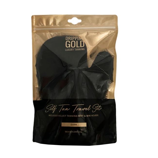 DRIPPING GOLD TRAVEL DARK kelioninis savaiminio įdegio priemonių rinkinys