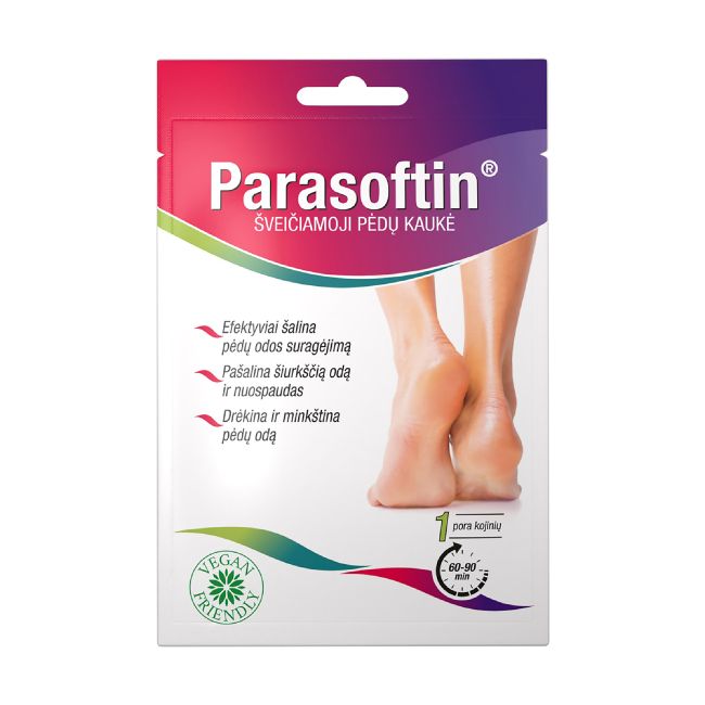 PARASOFTIN šveičiamoji pėdų kaukė, 40 ml