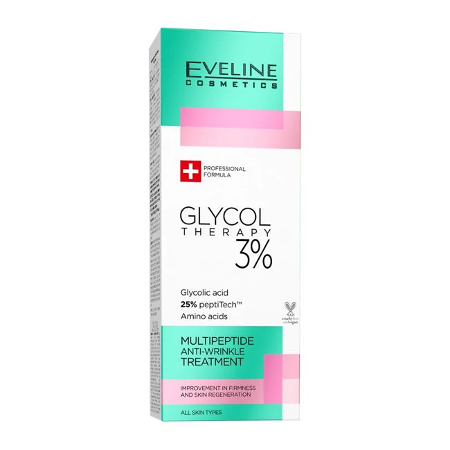 EVELINE GLYCOL THERAPY 3% veido serumas, 18 ml