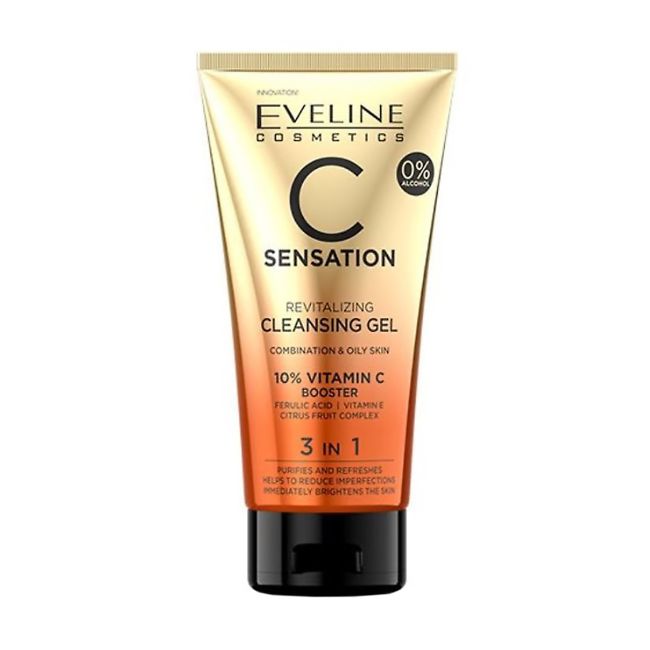 EVELINE C SENSATION 3 IN 1 REVITALIZING valomoji želė, 150 ml